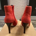 Ros Hommerson Red twiggy goth victorian Button ankle Booties suede boot heels 10 Photo 4