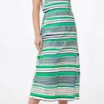 Magic  Maxi Tank Top Green White Striped Women's Dress Size S Photo 0