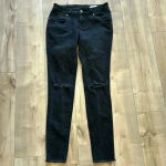 ANINE BING  Distressed Knee Skinny Jeans in Washed Black Sz 27 Photo 2