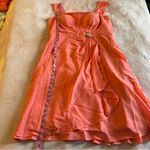NWOT coral sleeveless formal dress with sheer coat rhinestone brooch size 14 Pink Photo 9