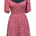 Abercrombie & Fitch Puff Sleeve Smocked Mini Babydoll Dress Floral Size Medium Photo 0