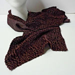 Brown Burnout Velvet Scarf Animal‎ Print Leopard Cheetah Artsy Boho Wild Gift Photo 0