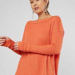We The Free orange waffle knit oversized top Photo 1