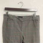 Talbots  Womens Pants Black Cream Houndstooth Plaid Hampshire Ankle Size 10P Photo 3