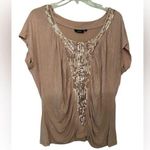 Apt. 9  Brown Sequin Embellished Women's Top Photo 0