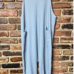 Pink Lily Sage Green Day In The Life Waffle Knit Thermal Jumpsuit Size Medium Photo 0