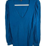 Boston Proper  blue long sleeve‎ top Photo 0