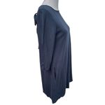 1901 3/4 Sleeve Midi Tunic Dress with Tie Back Steel Blue Size Medium Photo 3