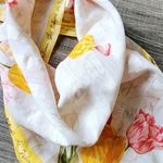 Nina Ricci Silk Cotton Scarf Bandana Yellow Photo 7