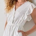 American Eagle Outfitters White Eyelet Cotton Romper size small Photo 0