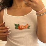 Handmade beaded embroidery top| fruit tank White Photo 0