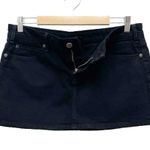 Citizens of Humanity Vtg Y2K Mini Jean Skirt Size 30 Skull & Bunny Pockets Black Photo 2