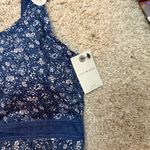 Lucky Brand NWT 1X Floral Comfort Bra Blue Stretch No Wire Boho Cottagecore Photo 1