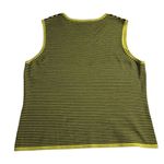 City Silk Knitwear Sleeveless Top‎ Tank Green Black Stripes Women’s Sz XL Photo 1