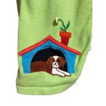 Bobbie Bell Bright Green Dog Novelty Cardigan Sz M St Bernard & Spaniel in Dogho Size M Photo 5