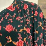 Free People Flower Fields Emerald Combo Button Up Mini Dress Pockets Long Sleeve Photo 6