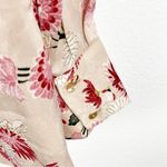 Mango MNG Floral Print Cuffed Sleeves Button Blouse, Size 4 Photo 6