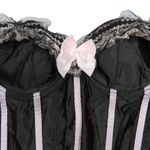 Sunnywood Coquette Black and Pink Lace Up Corset Bustier Top with Bows 6XL Size 5X Photo 3