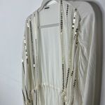 Source Unknown Cover kimono wrap sequined off white Photo 5