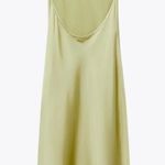 ZARA Dress Sage green Slip Midi Satin Effect Maxi Wedding Party Photo 6
