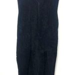 Positano Pelle Vintage Leather Sleeveless Bodycon Dress Black Photo 1