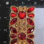 Statement Gold with Red and Gold Stones Bracelet Photo 8