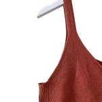 A New Day Burnt Orange Cropped Knit V-Neck Sleeveless Womens’ Tank Top L # 1507 Photo 4
