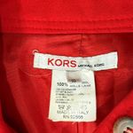 Vintage 90s Kors MIchael Kors Cherry Red Wool Button Front Collared Jacket sz 10 Photo 7