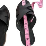 Madewell Boardwalk Criss Cross Slide Sandals Black Leather Size 8 Slip On Flat Photo 4