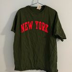 dark green and red NEW YORK crewneck t shirt size L Size L Photo 0
