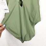 Athleta NWT  Palm One Piece Swimsuit Small Green Strappy Back Modest Coverage Photo 11