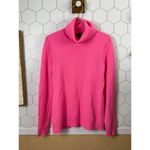 AQUA  Neon Pink 100% Cashmere Turtleneck Sweater - Size - Medium Photo 4