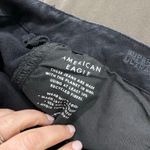 American Eagle Super High-Rise Ultra Wide Leg Jeans Black Denim Sz 12 Short Photo 2