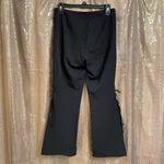 Retro Black Lace Up Side Tie Slit Pants, Small Photo 1