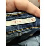 Levi's Levi Strauss Women's Size 30 Waist Denim Blue Jeans 712 Slim (25" Inseam) Photo 3