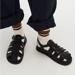 BC Footwear BC by Seychelles Fisherman Vegan Leather Black Sandal Shoes(Size 8) Photo 1