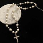 Pearl Cross Necklace Photo 2