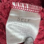 easel  L Sherpa burgundy fleece embroidered pullover sweatshirt casual fall cozy Photo 5