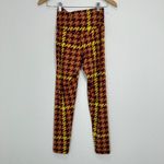 Aerie ‎ Real Me Xtra 7/8 Leggings Brown Yellow Neon Houndstooth Women's Medium Photo 2