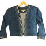 Vintage APACHE Women’s Studded Denim Jean Jacket Coat Made in USA Photo 4