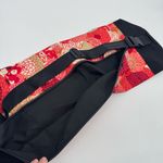 Oona Sera Yoga Mat‎ Bag in a Japanese Botanical Print Red Photo 5