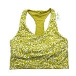 Aerie Offline Real Me Racerback Sports Bra Least Support Yellow White Size S Photo 0