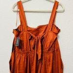 EXPRESS NEW Rust Orange Tie Back Crop Wide Leg Jumpsuit XL NWT 14/16 Linen Blend Photo 4