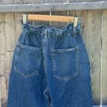 ZARA Paperbag jeans in a mid-blue wash high Rise Photo 14