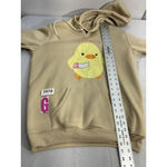 Unisex Medium Tan Easter Theme Long Sleeve Pullover Hooded Sweatshirt Brown Photo 7