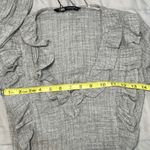 ZARA Plunging V-neck ruffled crop top with long peasant cuffed sleeve elastic viscose Photo 5