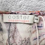 Coster Copenhagen Floral Print Dress Pink Orange Boho Pockets Long Sleeve 38 M Size 8 Photo 3