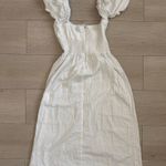 We Wore What  Puff Sleeve Cotton Poplin Maxi Dress Optic White Photo 13