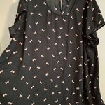 Torrid  Sz 4 Black and Pink Bow Patterned Women's Top Photo 5