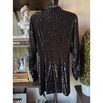 Ronny Kobo Lauper Cut Out Sequin Mini Dress Black Womens Size Small Photo 5